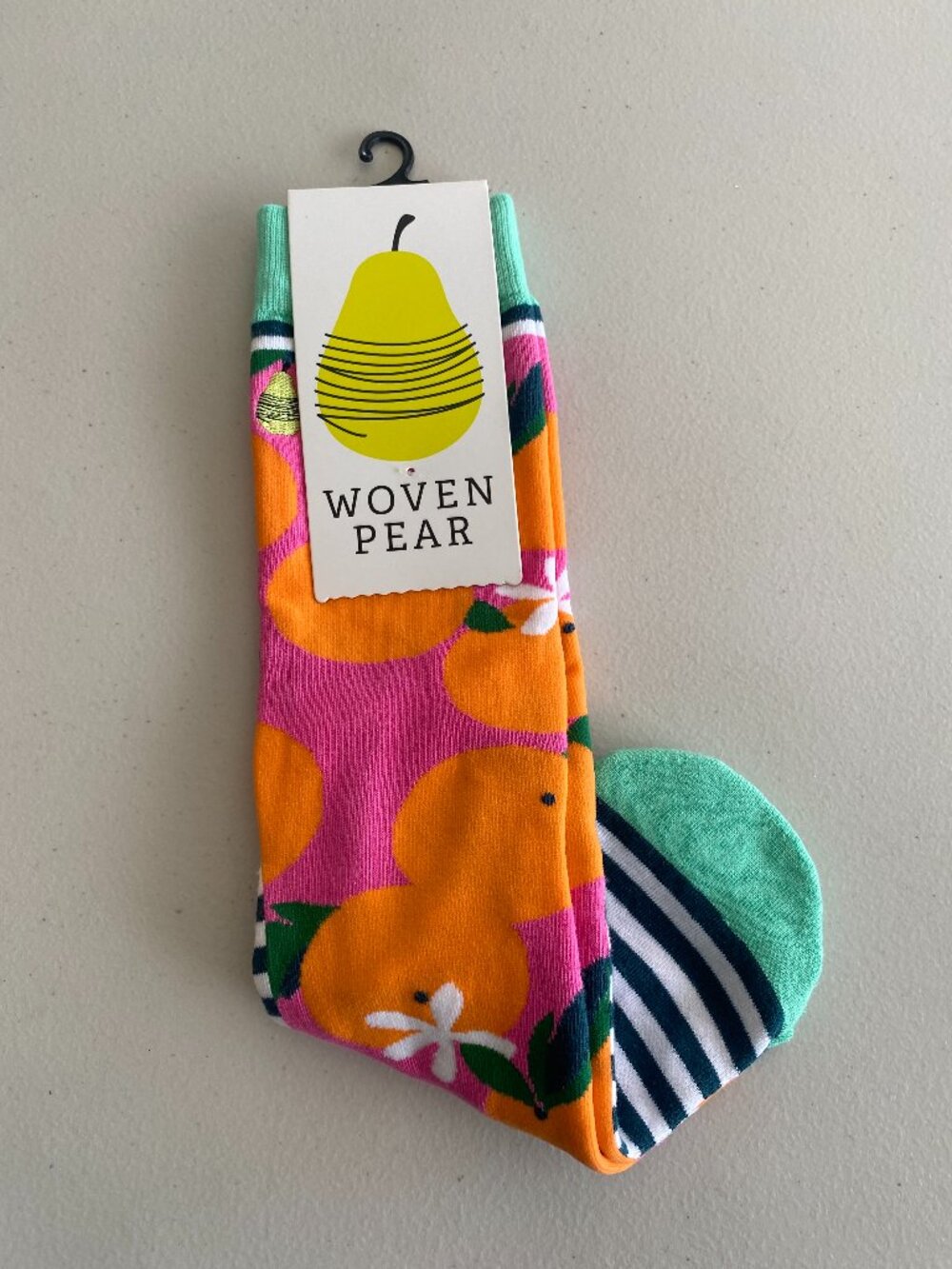 NEW Womens mandarines colorful Socks - Woven Pear - one size